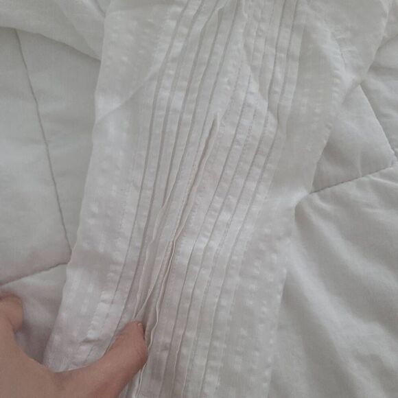 Chevignon Women's White Collared Long Sleeve Button Front Shirt Size Small - Picture 9 of 15